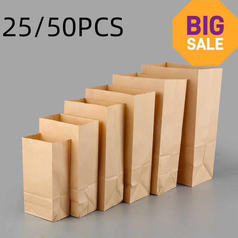 Home Office Number - 25/50 stuks bruine kraftpapieren zakken prachtige