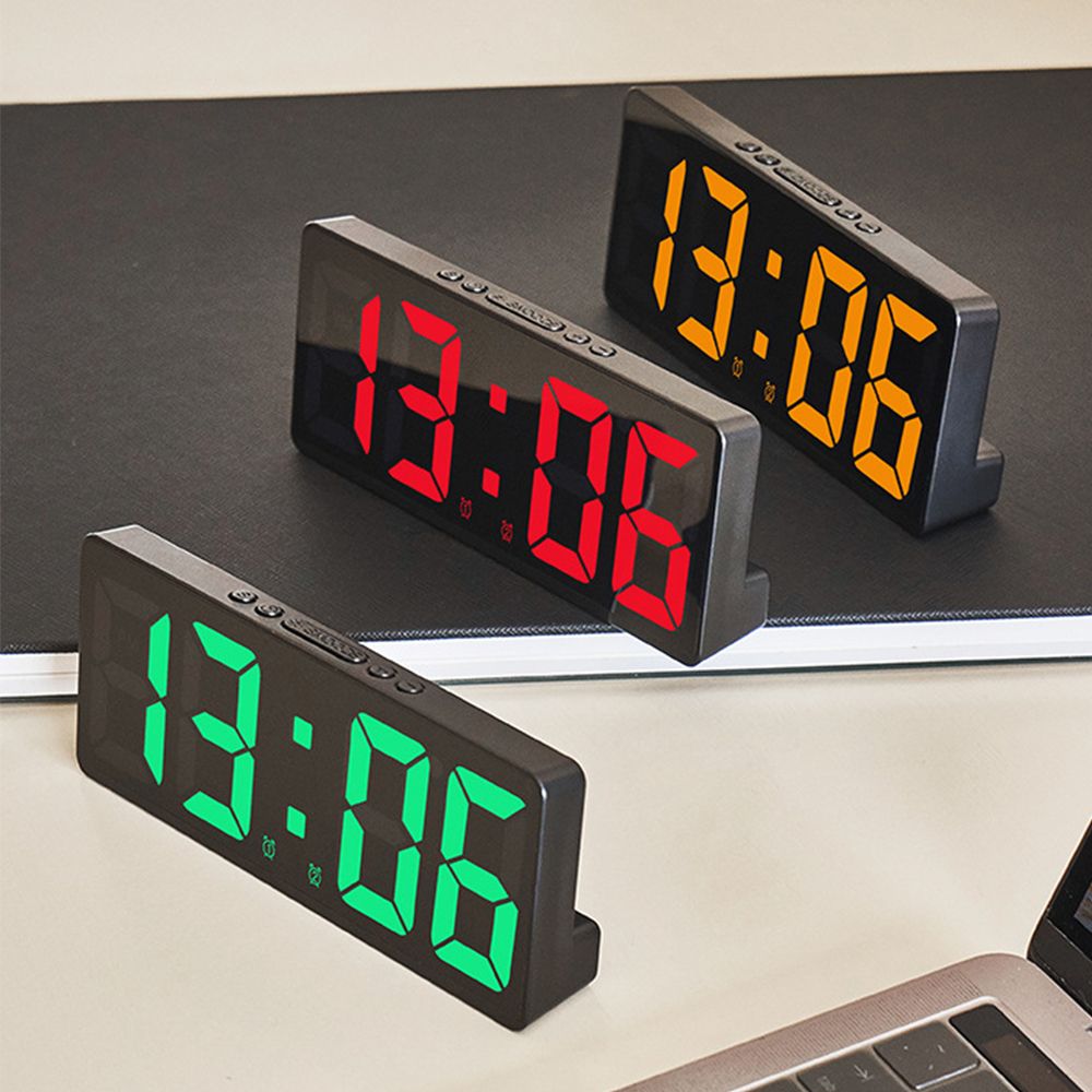 Led Desk Clock - Spraakbesturing Digitale Wekker Teperatuur Snooze Night