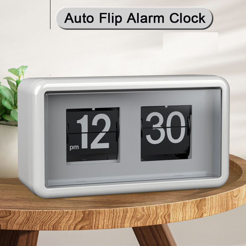 Led Desk Clock - Auto Flip Wekker Tijdweergave Digitale Bureau