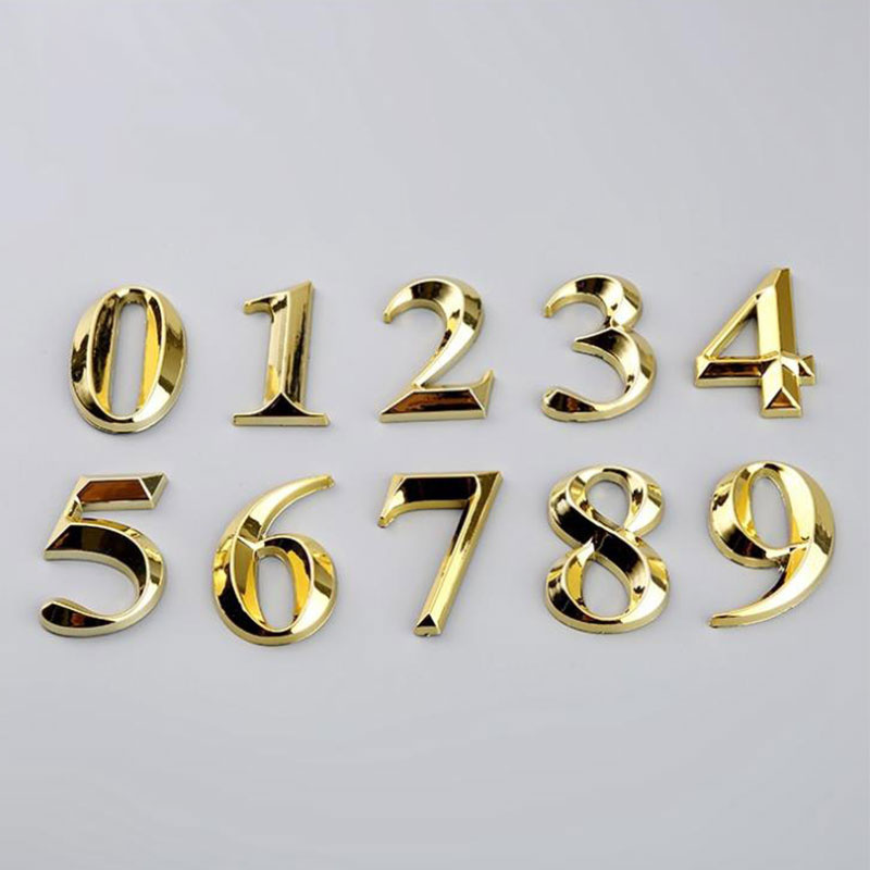Home Office Number - 1Pc Zelfklevende 3D Nummer Stickers Voor