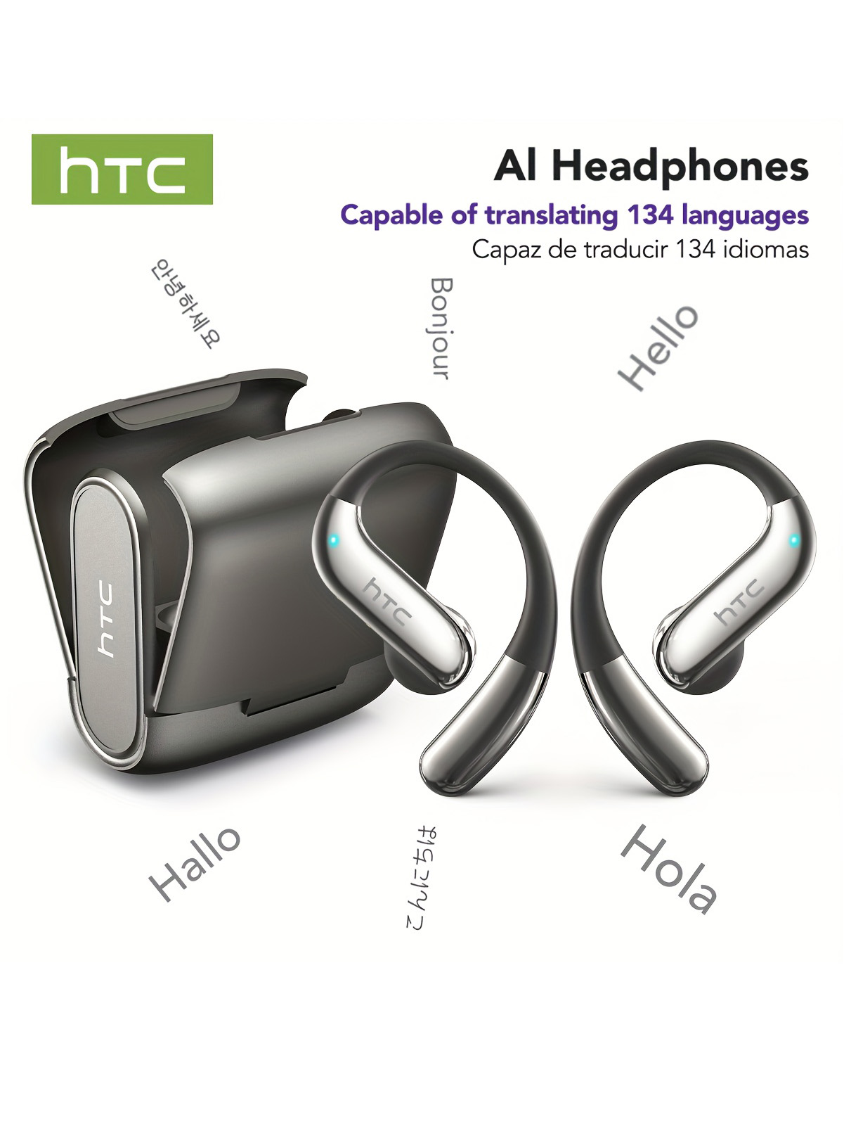 Noise Canceling Headphones - Open oor Bluetooth-hoofdtelefoon HTC 30-uurs afspelen