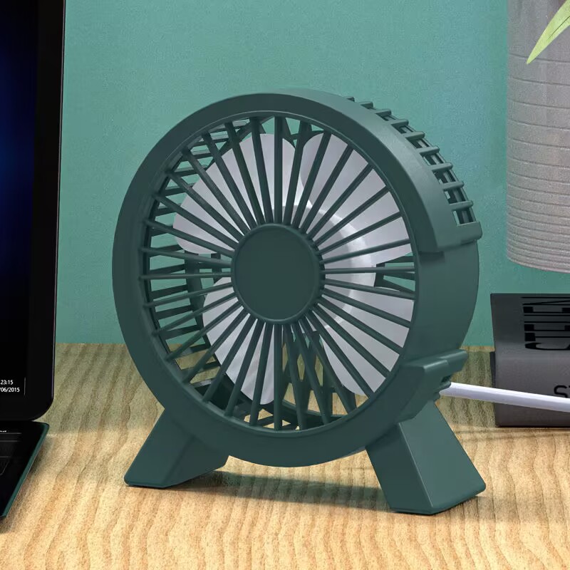 Home Office Hidden Desk - Mini USB oplaadbare tafelventilator Draagbare kleine