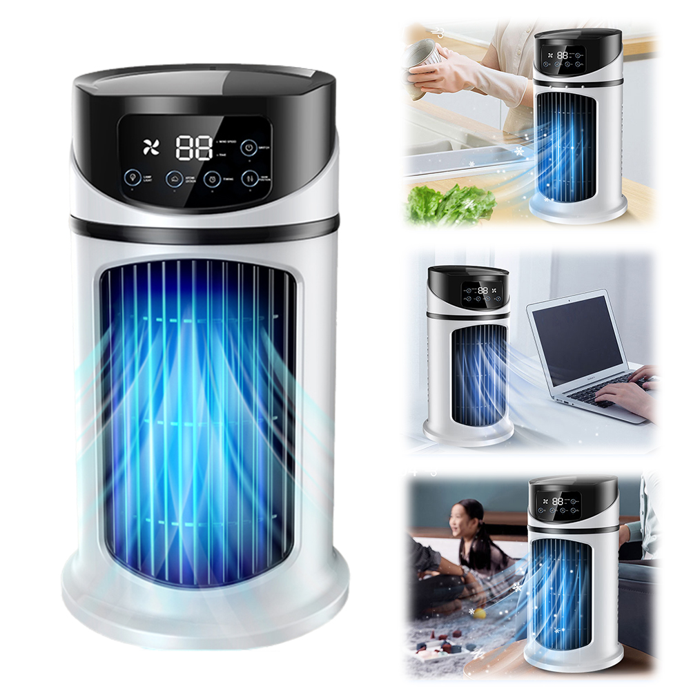 Home Office Hidden Desk - 3-in-1 stille bureauventilator met 6 snelheden,