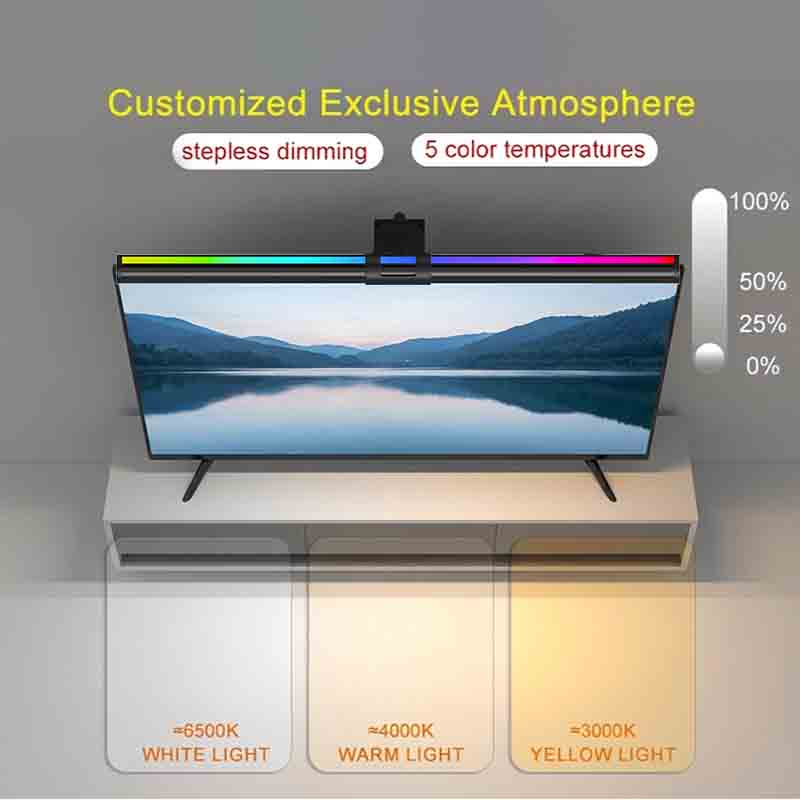 60/80cm RGB LED-monitorlichtba - Home Office Work Table recensie en prijs