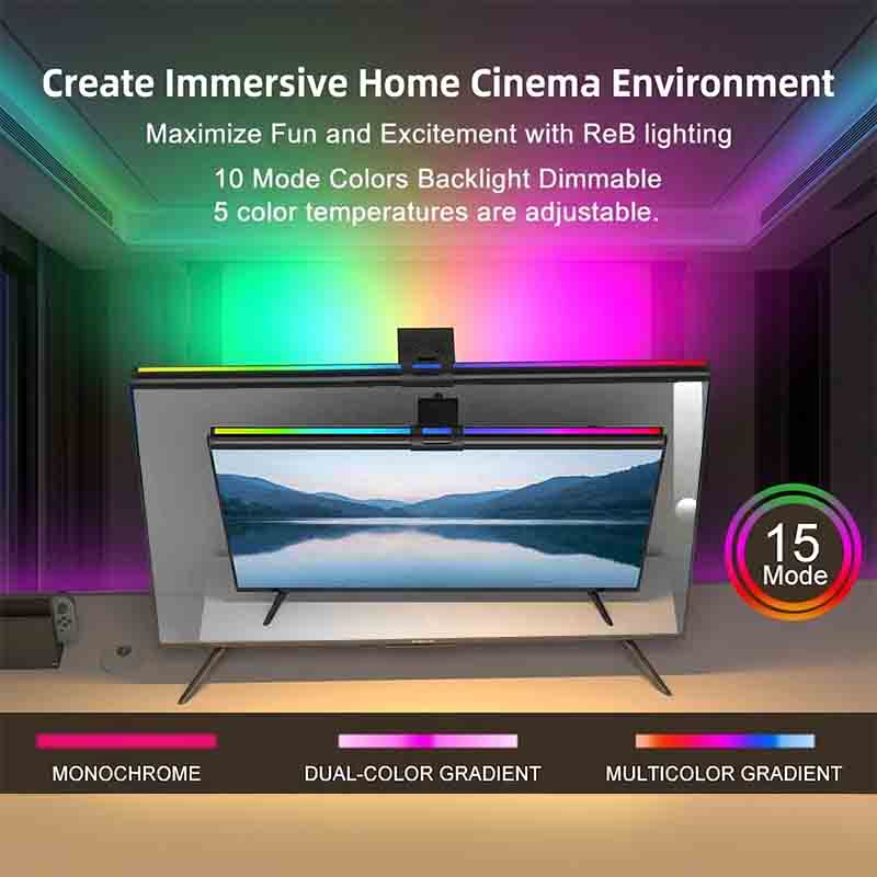 60/80cm RGB LED-monitorlichtba - Home Office Work Table recensie en prijs