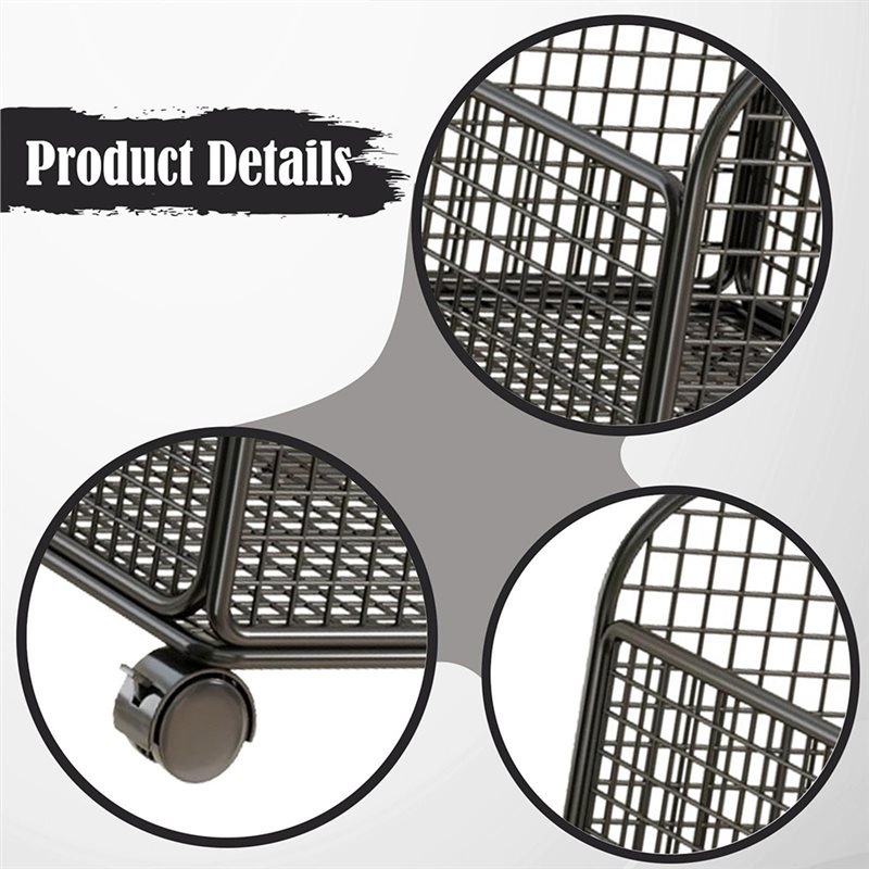 AT43-Under Desk Mobile Mesh Ro - Rolling File Cart recensie en prijs