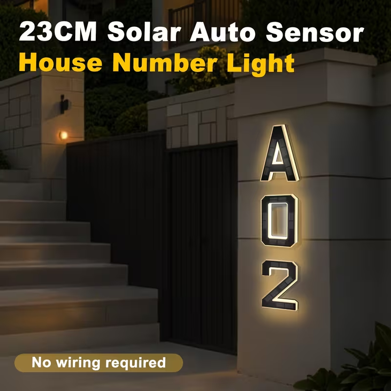 23 cm LED-adresbord op zonne-e - Home Office Number recensie en prijs