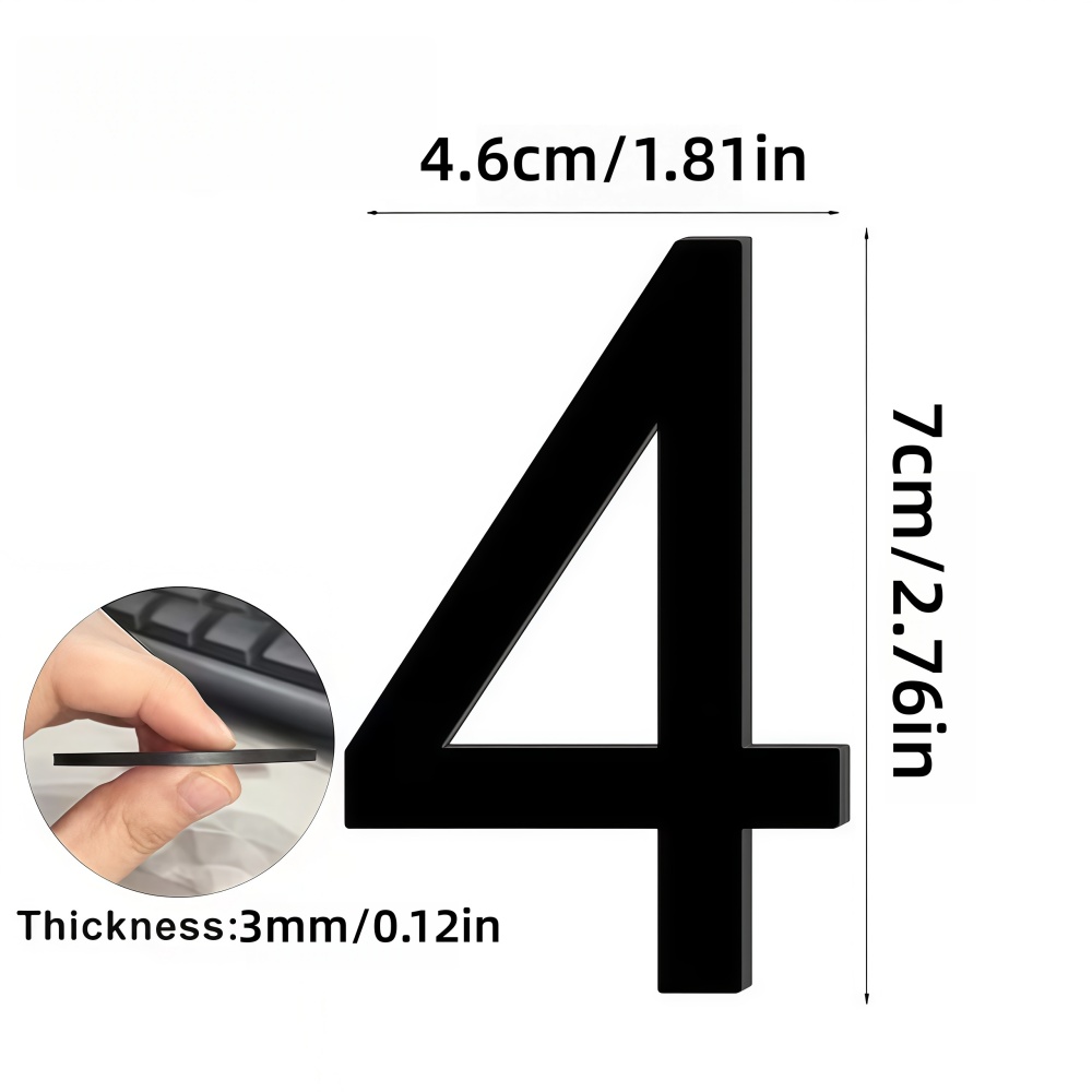 1pc 3d cijfers huisnummer zelf - Home Office Number recensie en prijs