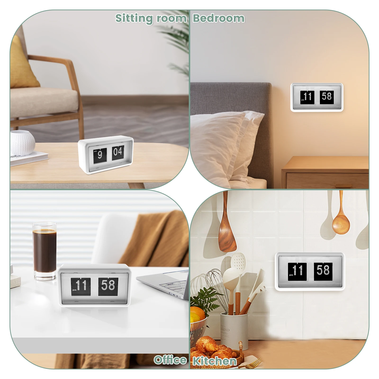 Auto Flip Wekker Tijdweergave  - Led Desk Clock recensie en prijs