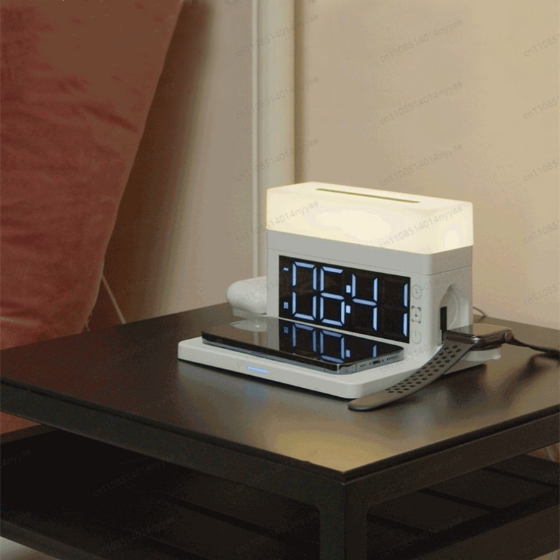 6-in-1 draadloze oplaad bureau - Led Desk Clock recensie en prijs
