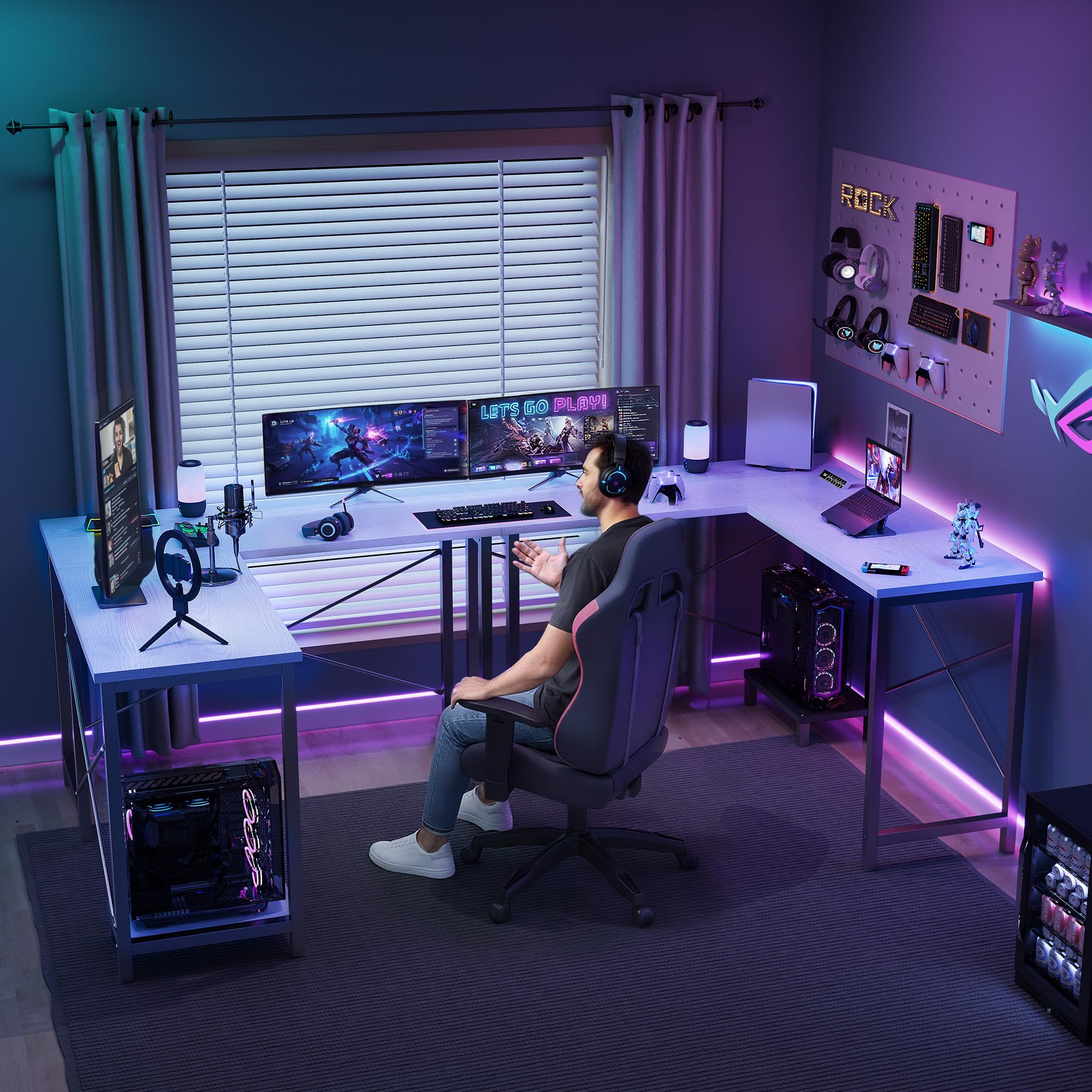 JHK 50 Inch L-vormig bureau co - Home Office Work Table recensie en prijs
