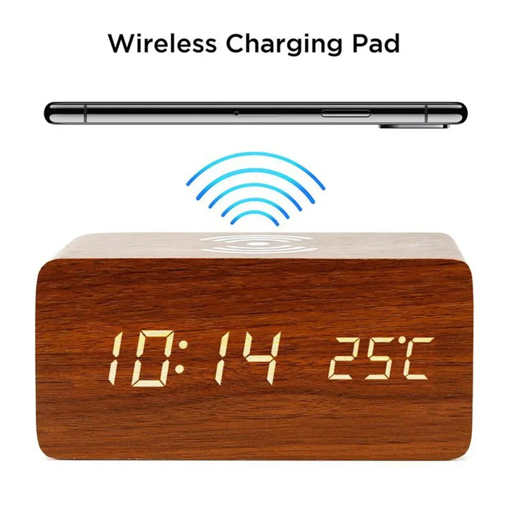 Wekker LED digitaal houten USB - Led Desk Clock recensie en prijs