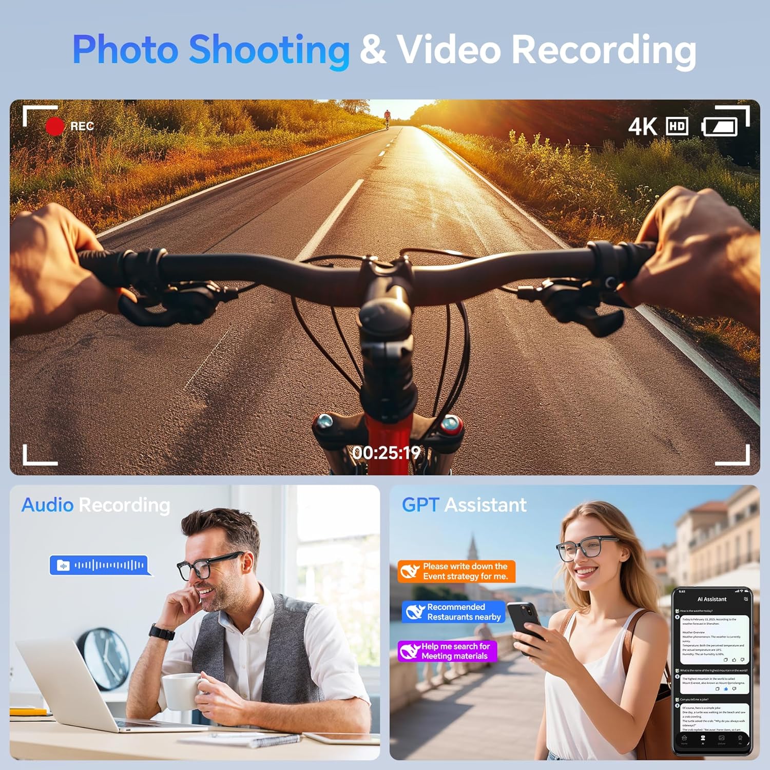 2026 Nieuwe Slimme AI Bril 108 - Webcam Hd 1080P recensie en prijs